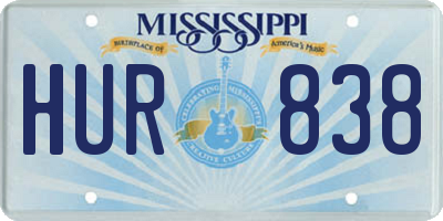 MS license plate HUR838