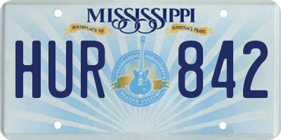 MS license plate HUR842