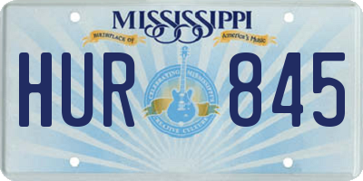 MS license plate HUR845