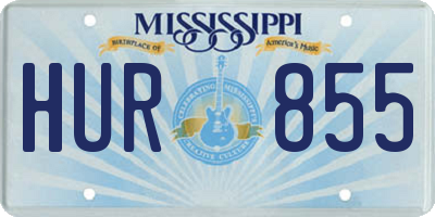 MS license plate HUR855