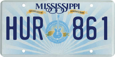 MS license plate HUR861