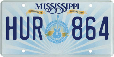 MS license plate HUR864