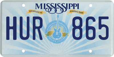 MS license plate HUR865