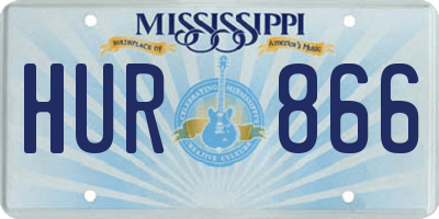 MS license plate HUR866