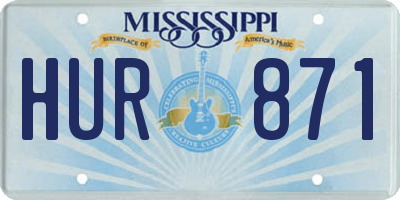MS license plate HUR871