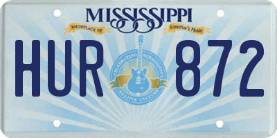 MS license plate HUR872