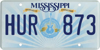 MS license plate HUR873