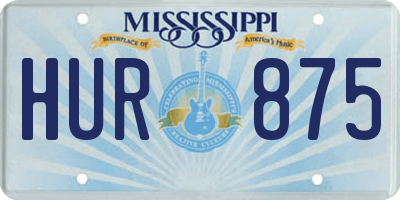 MS license plate HUR875