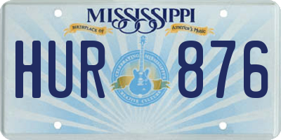 MS license plate HUR876