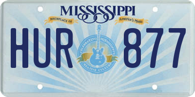 MS license plate HUR877