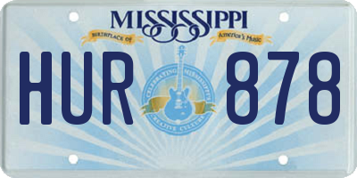 MS license plate HUR878