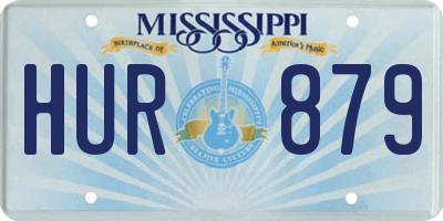 MS license plate HUR879