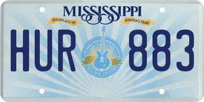 MS license plate HUR883