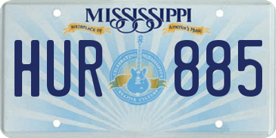 MS license plate HUR885