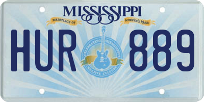 MS license plate HUR889