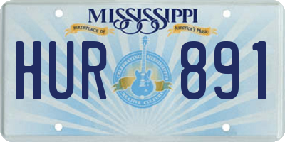 MS license plate HUR891