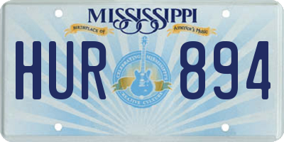 MS license plate HUR894