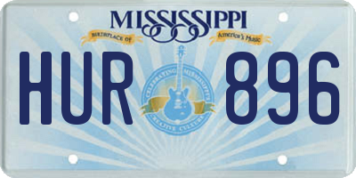 MS license plate HUR896