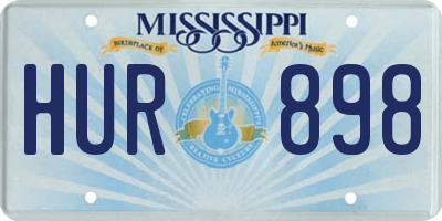 MS license plate HUR898