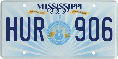 MS license plate HUR906