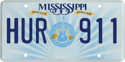 MS license plate HUR911