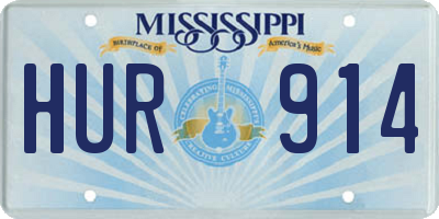 MS license plate HUR914