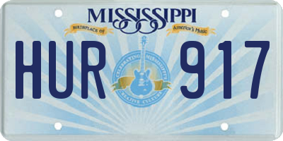 MS license plate HUR917