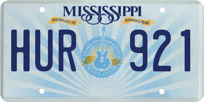 MS license plate HUR921