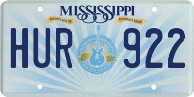 MS license plate HUR922