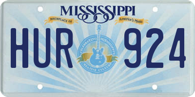 MS license plate HUR924