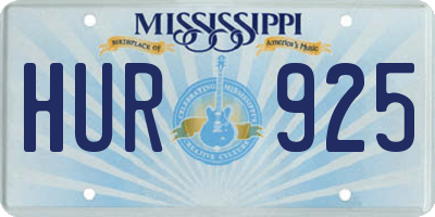 MS license plate HUR925