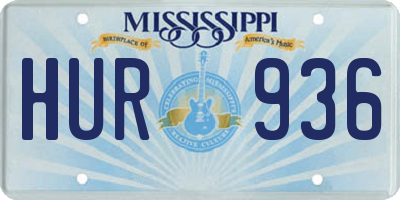 MS license plate HUR936