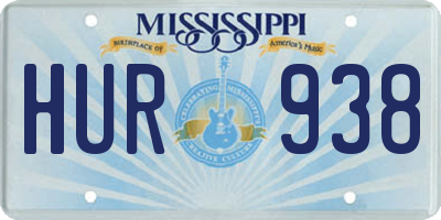 MS license plate HUR938
