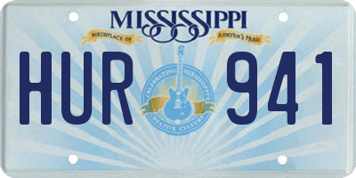 MS license plate HUR941