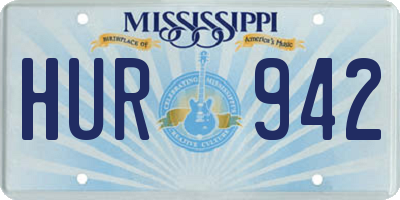 MS license plate HUR942