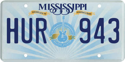 MS license plate HUR943