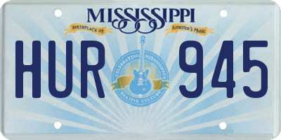 MS license plate HUR945
