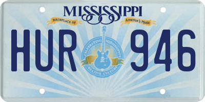 MS license plate HUR946
