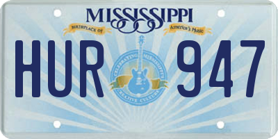 MS license plate HUR947