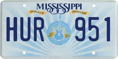 MS license plate HUR951