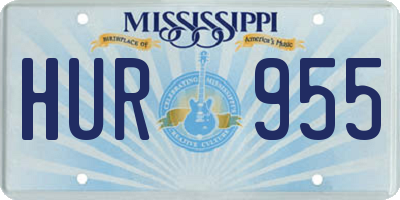 MS license plate HUR955