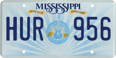 MS license plate HUR956