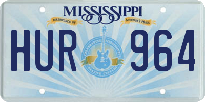 MS license plate HUR964