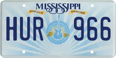 MS license plate HUR966