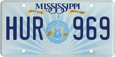 MS license plate HUR969
