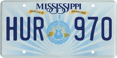 MS license plate HUR970