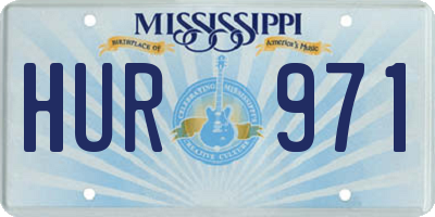 MS license plate HUR971
