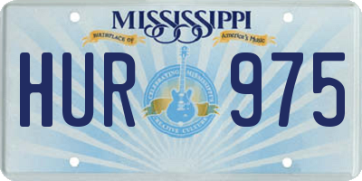 MS license plate HUR975