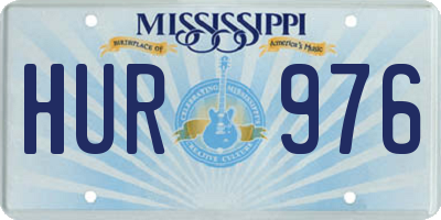 MS license plate HUR976