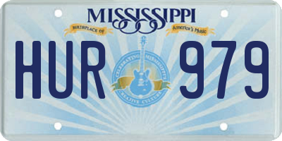MS license plate HUR979
